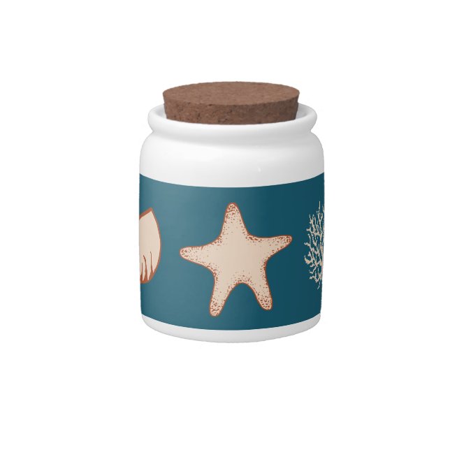 Seashell Canister Candy Jar (Front)