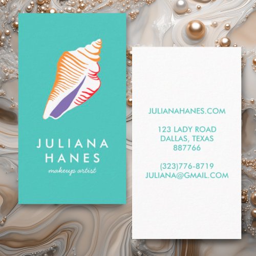 Seashell Chic Minimalist Beachy  Business Card