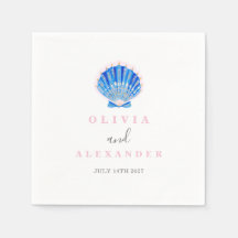 Seashell coastal beach wedding