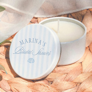 Seashell Coastal Bridal Shower Mini Candle Favors