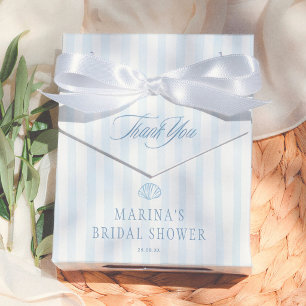 Seashell Coastal Bridal Shower Thank You Favor Boxes