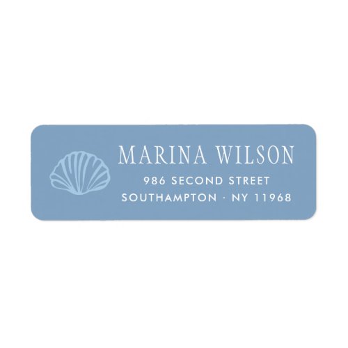 Seashell Coastal Modern Return Address Label