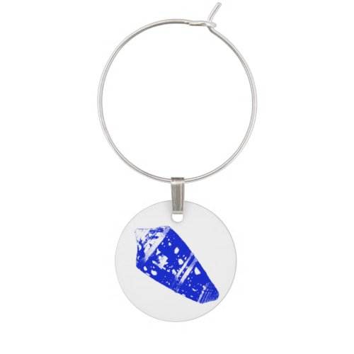 Seashell _ cobalt blue and white 2 of 8 wine charm