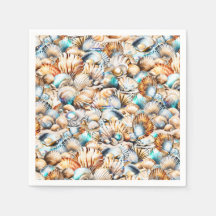 Seashell collage diamond scallop shell chic