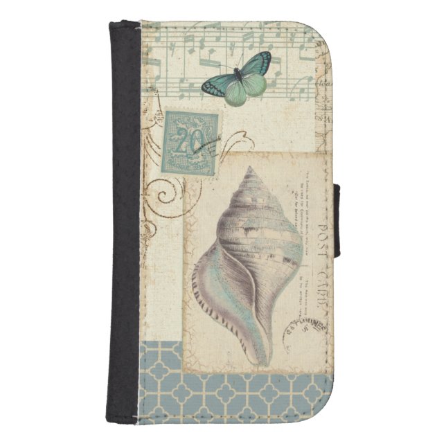 Seashell Collage Samsung Galaxy Wallet Case (Front)