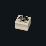 Seashell Custom Rubber Stamp<br><div class="desc">Beach theme rubber stamp,  with a scallop seashell and custom text.  Personalize the text to read what you want. Chose color of ink pad before ordering.  Great for weddings.</div>