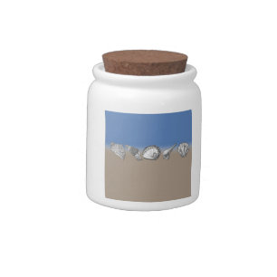 Seashell Drawing Art Candy Jar