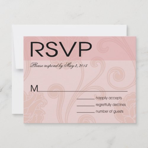 Seashell Dreams Beach Wedding RSVP pink