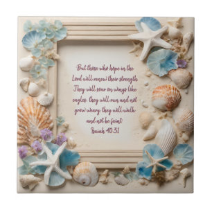 Seashell Dreams Frame Ceramic Tile