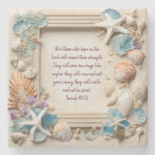 Seashell Dreams Frame Stone Coaster