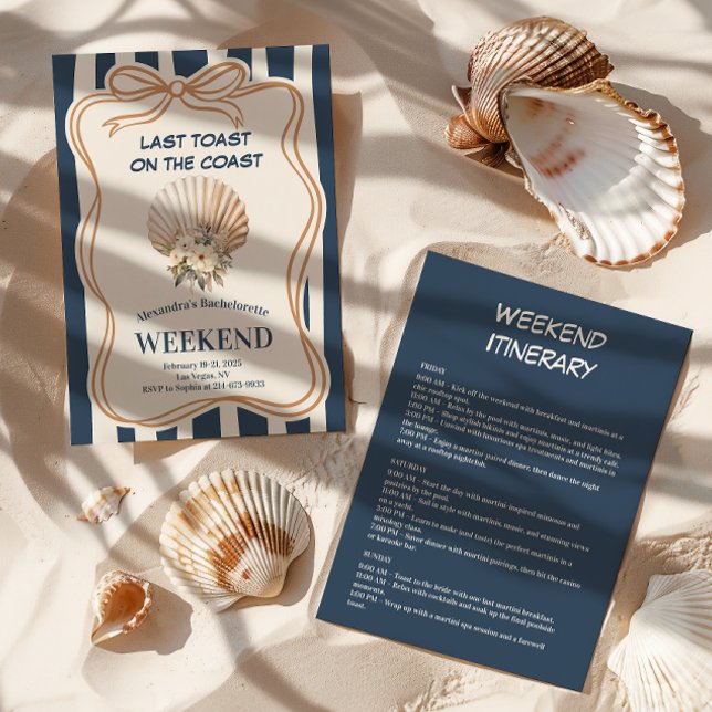 Seashell Elegance Bachelorette Invitation (Creator Uploaded)