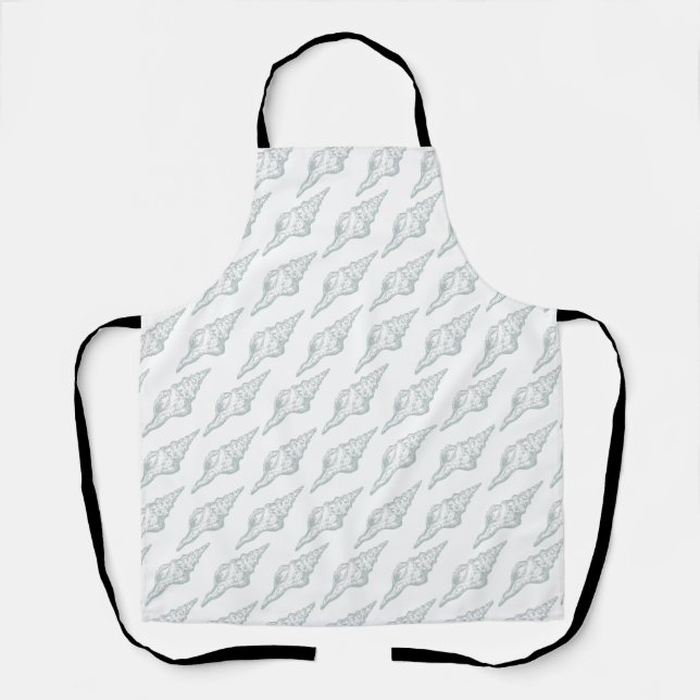 Seashell elegant pattern accent pillow cake pan apron (Front)