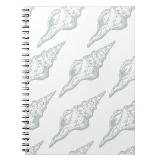 Seashell elegant pattern notebook