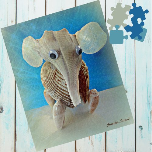 Seashell Elephant Craft Animal Sanibel Island FL  Jigsaw Puzzle