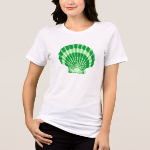 Seashell - emerald and mint green Tri-Blend shirt