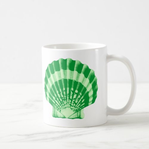 Seashell _ emerald green coffee mug