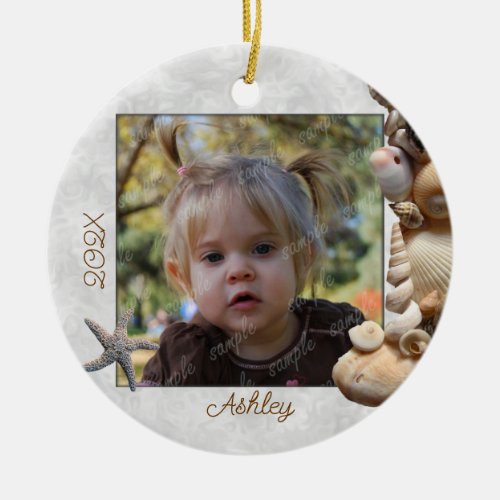 Seashell Frame Photo Ornament