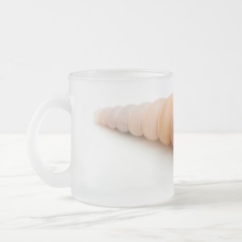 Seashell Frosted Glass Coffee Mug