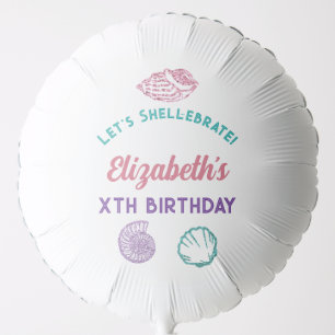 Seashell Girls Birthday Balloon