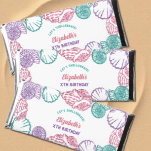 Seashell Girls Birthday Hershey Bar Favors