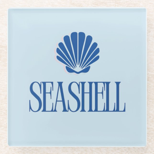 Seashell Glass Coaster (Front)