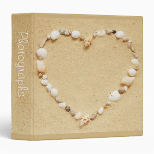 Seashell Heart 1.5" Photo Album Binder
