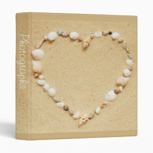Seashell Heart 1" Photo Album Binder