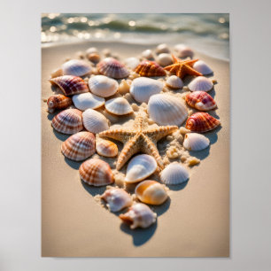 Seashell Heart  Poster