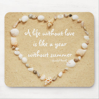 Seashell Heart Proverb Mousepad