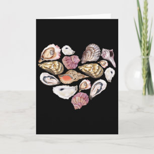 Seashell Heart Summer Vibes Beach Cruise Vacation Card