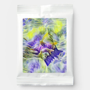 Seashell in sea blue purple watercolor painting lemonade drink mix