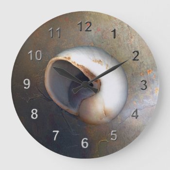 Seashell Large Clock by Impactzone at Zazzle