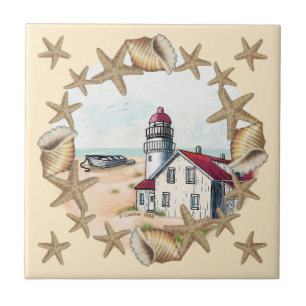 Seashell Lighthouse tile