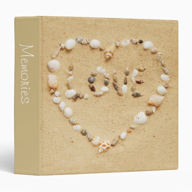 Seashell Love 1.5" Photo Album 3 Ring Binder (Front/Spine)