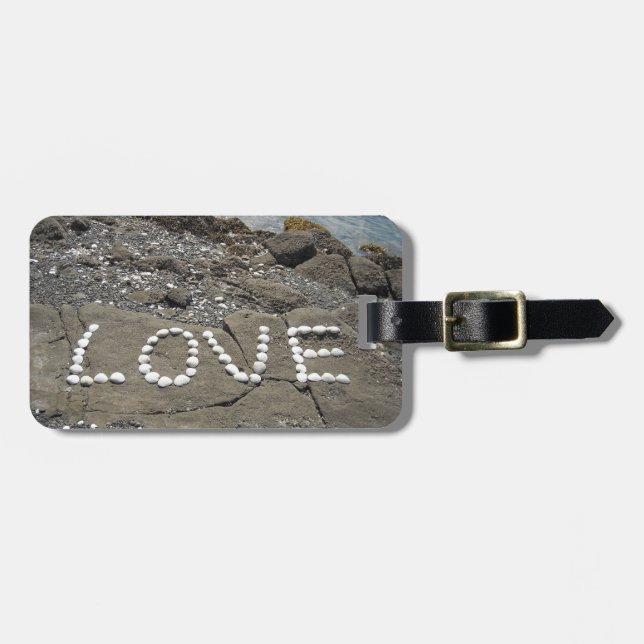 Seashell Love on the Beach Luggage Tag (Front Horizontal)