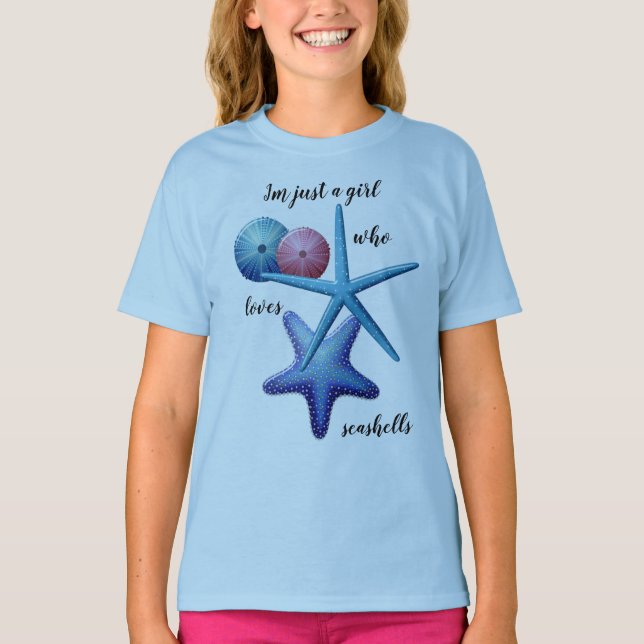 Seashell Lover Girl Any T-Shirt (Front)