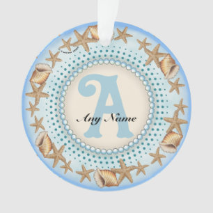 Seashell Monogram  Ornament