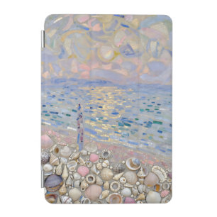 Seashell Mosaic Beach Horizon Glow iPad Mini Cover