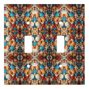 Seashell Mosaic Sherpa Throw Light Switch Cover