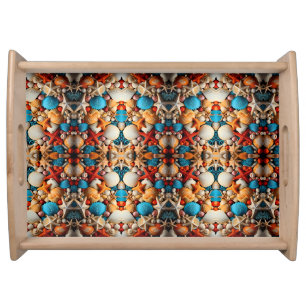 Seashell Mosaic Sherpa Throw Serving Tray