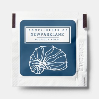 Seashell - Nautical Blue Beach House Promo Hand Sanitizer Packet