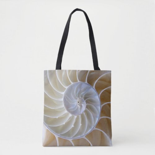 Seashell  Nautilus  Golden Spiral Tote Bag