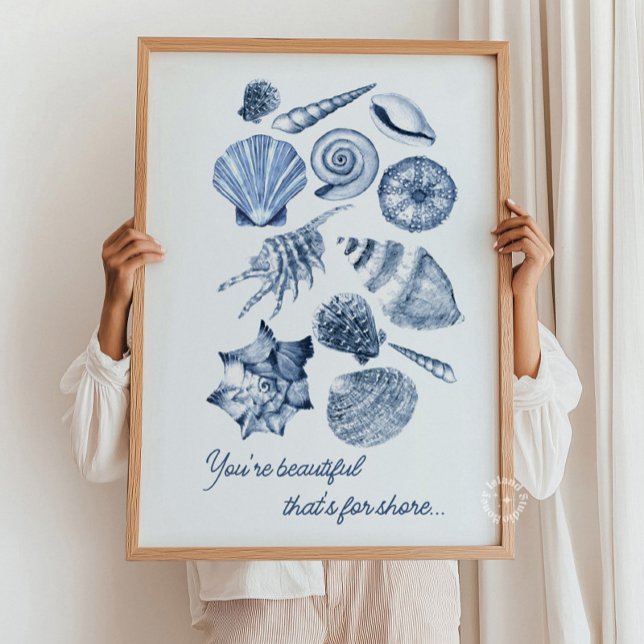 Seashell Nursery Print Personalized Quote (Seashell Nursery Print Personalized Quote)