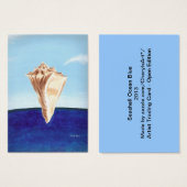 Seashell Ocean Blue Artist Trading Card (Front & Back)