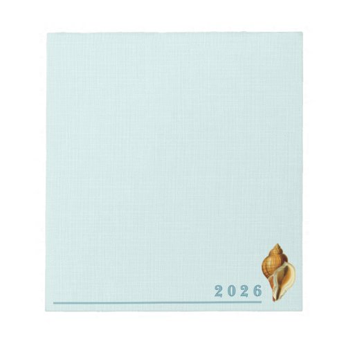 Seashell Ocean Blue Notepad