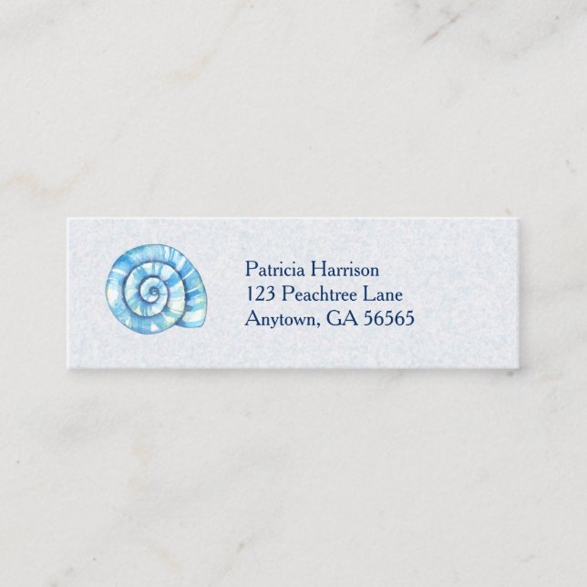Seashell Ocean Themed Business Card (Front)