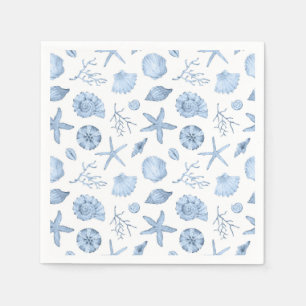 Seashell Paper Napkins, Beach Party Supplies Napkins