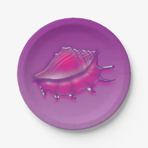 Seashell Paper Plates