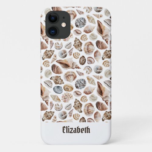 Seashell pattern iPhone 11 case