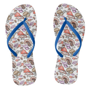 Seashell Pattern  Flip Flops